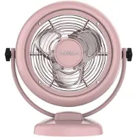 Cecotec Ventilateur de table 800 RetroDesk, couleur rose. Puissance de 20W, 8 pouces, inclinaison réglable