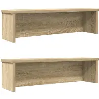 vidaXL Étagères de cuisine Empilables 2 pcs. chêne Sonoma 50x15x16 cm