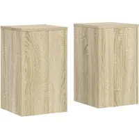 vidaXL Supports pour plantes 2 pcs chêne sonoma bois d'ingénierie