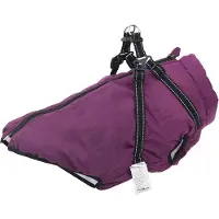 vidaXL Manteau pour chien avec harnais Imperméable Réfléchissant Lila L48