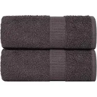 vidaXL Serviettes de toilette 2 pièces FROGN Anthracite 30 x 30 cm 100 % coton
