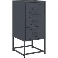 vidaXL Table de chevet anthracite 36x39x78 cm acier