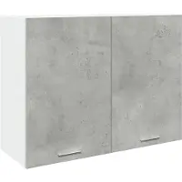 vidaXL Armoire suspendue Lyon gris béton 80x31x60 cm Bois composite