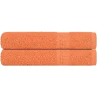 vidaXL Serviettes de sauna 2 pcs orange 80x200 cm 360 g/m² 100% coton