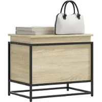 vidaXL Boîte de rangement avec couvercle Sonoma 60x40x51,5 cm Bois composite
