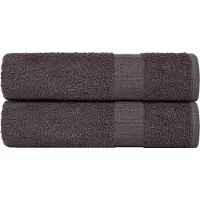vidaXL Serviettes de douche 2 pcs anthracite 70x140 cm 100% coton