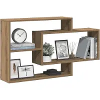vidaXL Étagère murale chêne artisanal 104x20x58,5 cm bois d'ingénierie