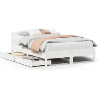 vidaXL Lit en pin massif sans matelas blanc 140x200 cm