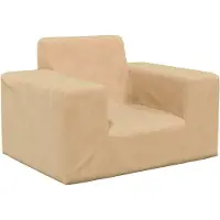 vidaXL Canapé pour enfants Crème Doux en peluche