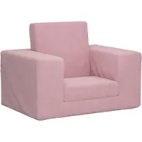 vidaXL Canapé-lit pour enfants Rose Peluche douce
