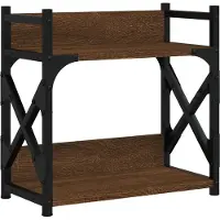 vidaXL Support d'impression 2 étagères brun aspect chêne 40x20x40 cm