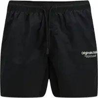 Jack & Jones Plus Shorts de bain 'JPSTNaxos Vesterbro' noir / blanc