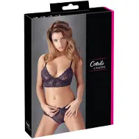 Cottelli - Ensemble soutien-gorge dentelle fleurs - violet