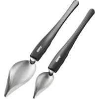 GEFU 14331 Cuillère à décorer KULINARI 2 pièces 2 pièces, Accessoires de cuisine malins, Argent
