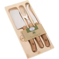 Jean Dubost Set à fromage 3 pièces - - 97146 - laguiole chêne