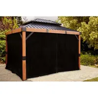 Sojag set de rideaux assortis à Fontana 1012 noir polyester