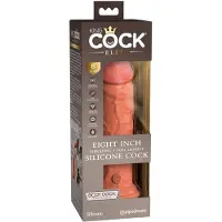 King Cock Elite 8 - gode vibrant réaliste 20 cm - silicone marron foncé
