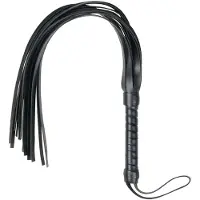Huismerk - Flogger fouet doux - simili cuir noir