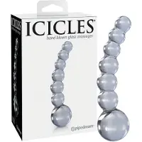 Icicles No. 66 - gode courbé à boules - verre transparent