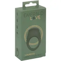 Emerald Love - anneau pénien vibrant rechargeable étanche - silicone vert