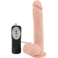 Medical Silicone Thrusting médical - vibromasseur à ventouse, à poussées et rotations (couleur chair)