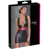Cotelli Collection Party - Robe moulante rayée (noir-rouge) - L