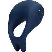 Shots Loveline - anneau pénien vibrant rechargeable - bleu