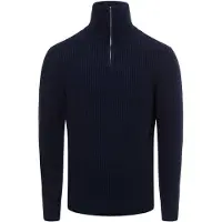 Selected En Maille De Laine Mélangée Pull À Demi-fermeture Éclair Homme Le noir L
