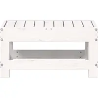 vidaXL Repose-pied de jardin blanc 62x30x32 cm bois de pin massif