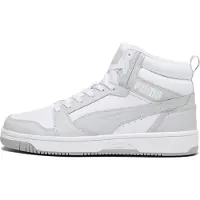 Puma Baskets hautes 'Rebound V6' gris clair / blanc