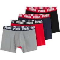 Puma Boxers bleu marine / gris chiné / rouge / noir