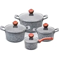 Promis Granite 16/20/24/28 Cm Cooking Pot Set Gris