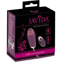 Javida - œuf vibrant perles rotatives télécommande sans fil - violet