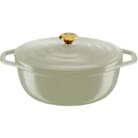 Tefal Cocotte en fonte ovale Air Soft CO30 Vert lichen