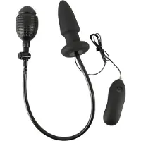 You2Toys - plug anal gonflable vibrant - silicone noir