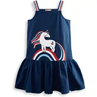 Denokids Robe 'Sailor Unicorn' bleu clair / bleu foncé / rouge / blanc