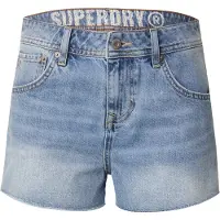 Superdry pour femme. W7110448A Short Taille moyenne bleu (28), Casuel, Coton, Denim