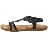 Sub55 Sandalen Plat Sandalen Plat - Zwart - Maat 38