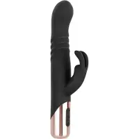 Rosy Gold - vibromasseur à va-et-vient avec bras clitoridien - noir