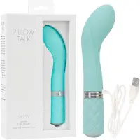 Pillow Talk Sassy - vibromasseur point G rechargeable - silicone turquoise