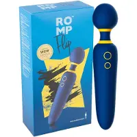 ROMP 2v1 FLIP Wand Massager Baguette de massage et vibromasseur Blue 22,5 cm
