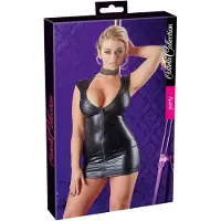 Cottelli - robe moulante sans manches brillante - noir
