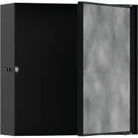 Hansgrohe XtraStoris, niche murale avec porte carrelable, dimensions 300/300/100, finition noir mat