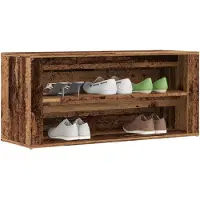 Super Merchant Banc à chaussures vieux bois 100x35x45 cm bois d'ingénierie