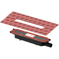 Tece drainprofile Écoulement, équipé en usine d'une manchette d'étanchéité sur le côté, 673001