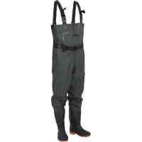 vidaXL Cuissardes avec bottes et ceinture vert foncé taille 46