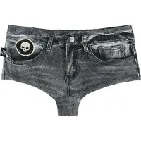 Rock Rebel by EMP Bas de bikini de - Bas de Bikini Look Denim - M - XXL - pour Femme - gris foncé - Taille XXL