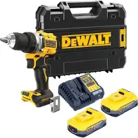 DeWalt DCD 800 H2T Perceuse-visseuse sans fil 18 V 90 Nm Brushless + 2x Powerstack batterie 5,0 Ah + chargeur + TSTAK