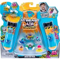 BEAST LAB Mr Beast Lab Swarms Mega Lab 1 Mini Figure 12 Pack Assorted 3 Cm 4 Units Bleu Enfants