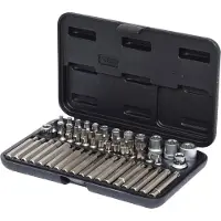 Ks Tools Jeu de douilles et d'embouts Torx 1/4"+3/8"+1/2" 57 pces - 911.4305